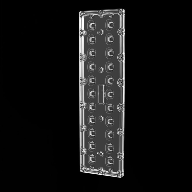 Lentille rectangulaire de la puissance élevée LED de lentille de la lentille SMD7070 22IN1 TYPE4S de réverbère de LED