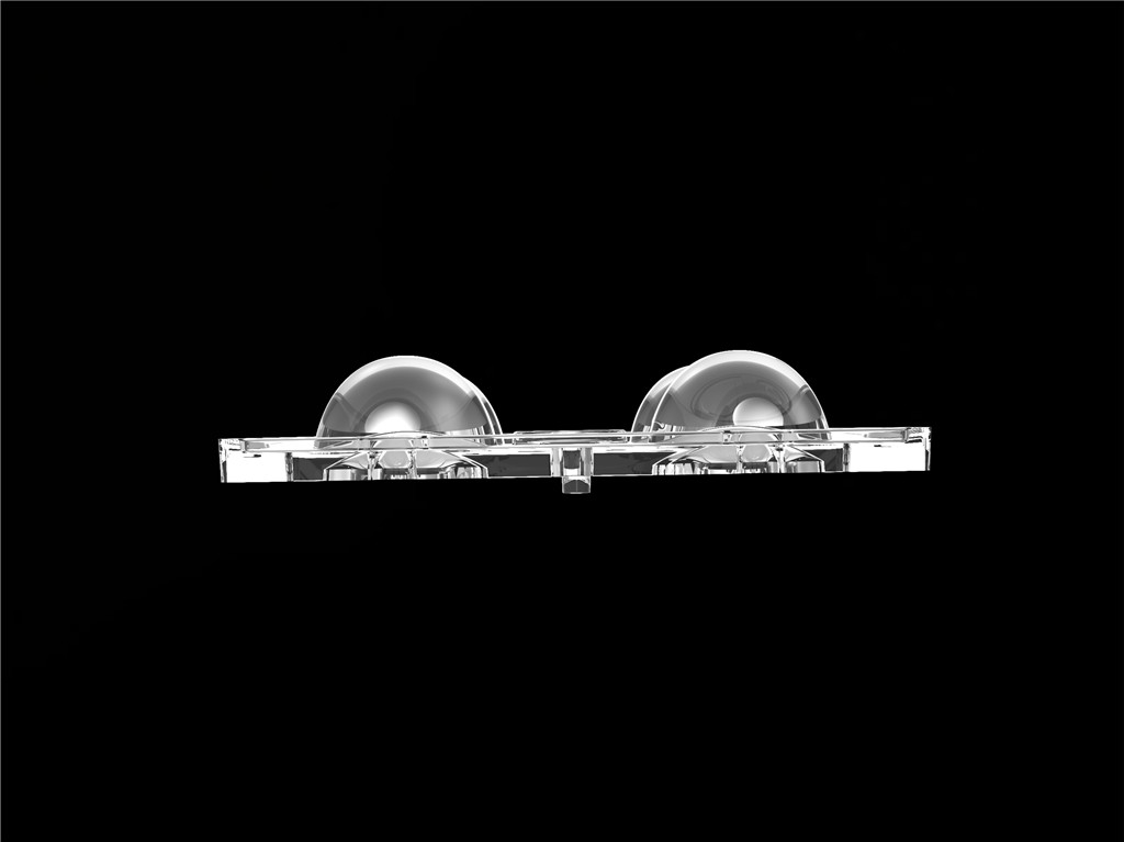 50*50mm 60 degré 4 en 1 Lentille de lumière LED Matériau PC pour l'éclairage d'inondation SMD7070/ 5050/4*3030 LED