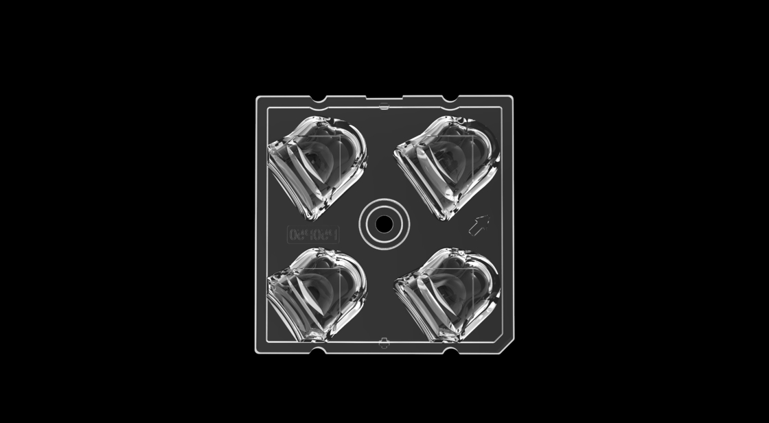 Module de lampe de rue LED à haute transmission de 50 mm avec 4IN1 polarisation de 50 degrés Type de lentille et puces LED SMD5050