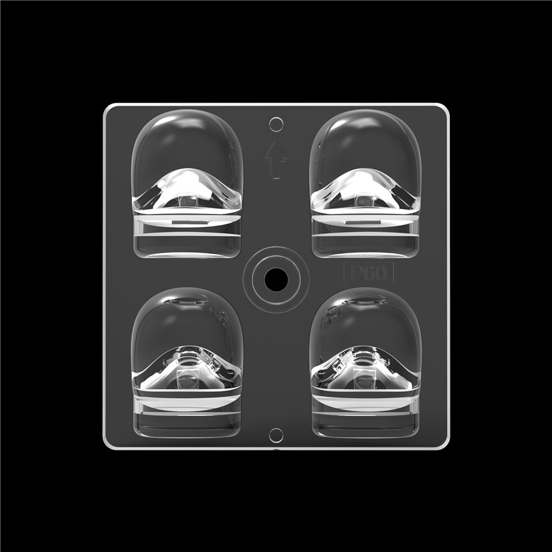Polarisée 60 degrés 2*2 Multi-lentilles haute transmission 50*50mm Pour l'éclairage de stade LED