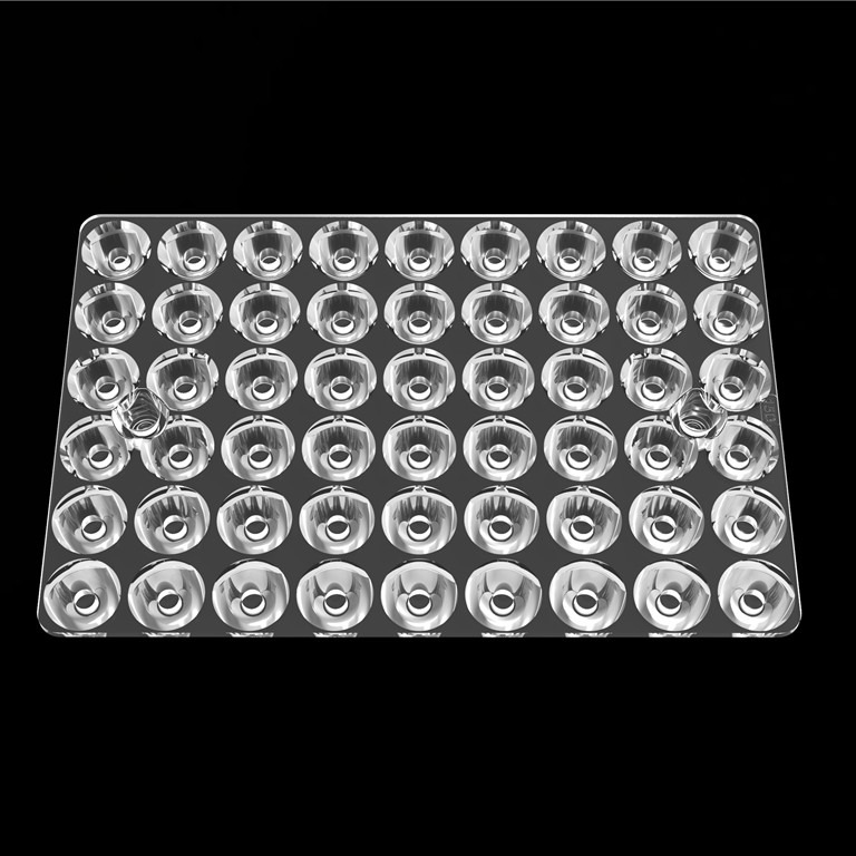 15 degrés 54 Optique en 1 lentille LED Array pour les lumières de stade / lampes de piste / lampes de rue / éclairage carré