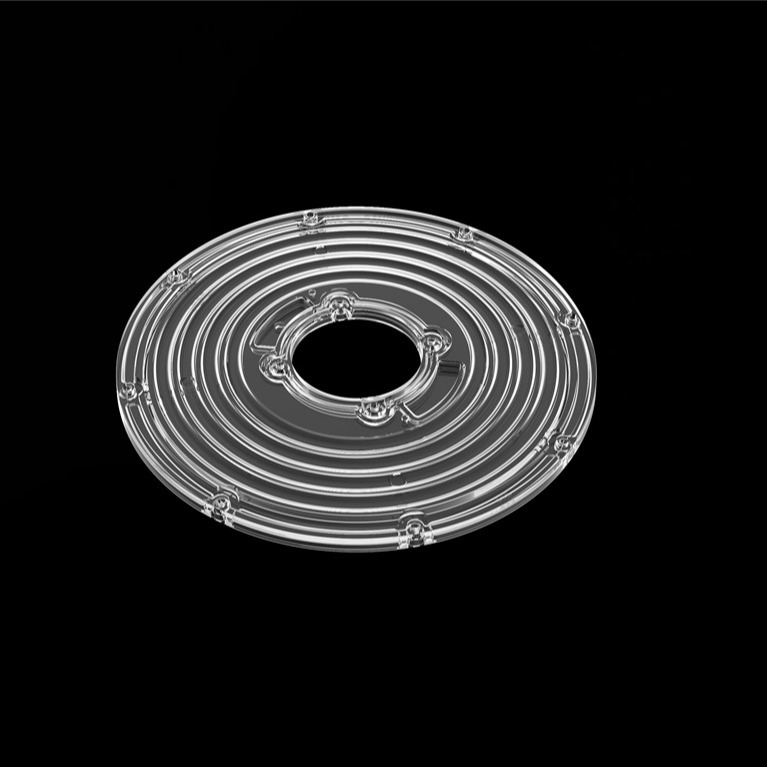 206 mm de diamètre Lentille de module rond pour haute baie Lentille OVNI 90 degrés φ206mm PC Lentille LED
