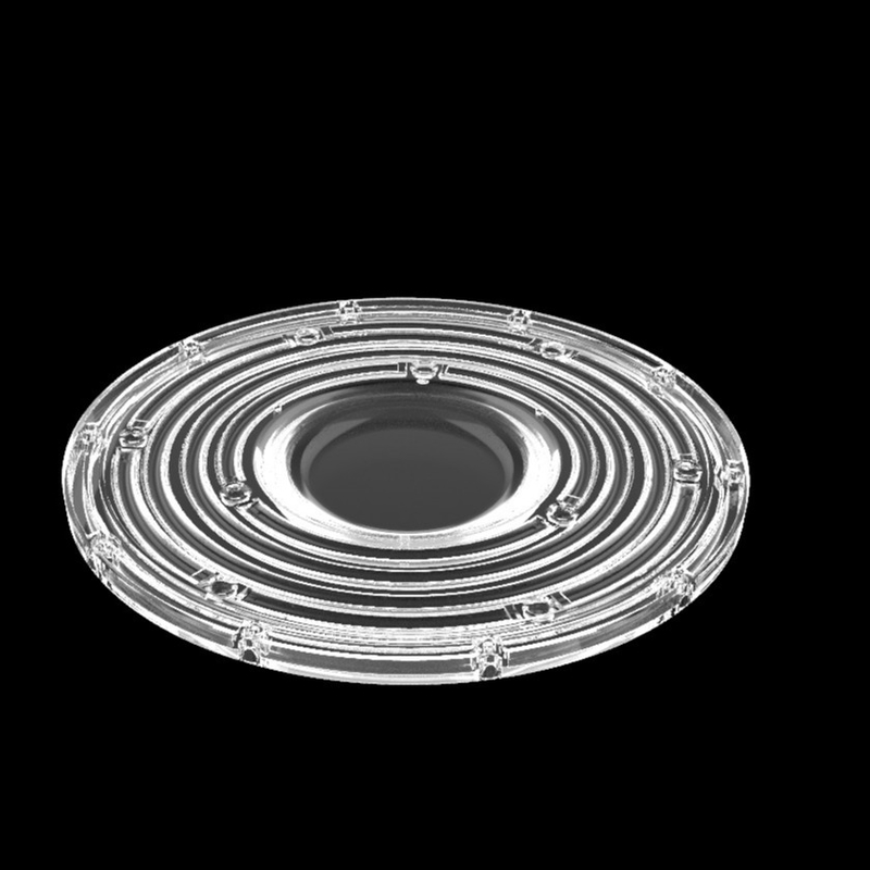 φ235mm Ronde OVNI Lentille haute baie 100W 150W 3030 Lampes à LED de mines Lentille à 90 degrés Lentille optique à LED