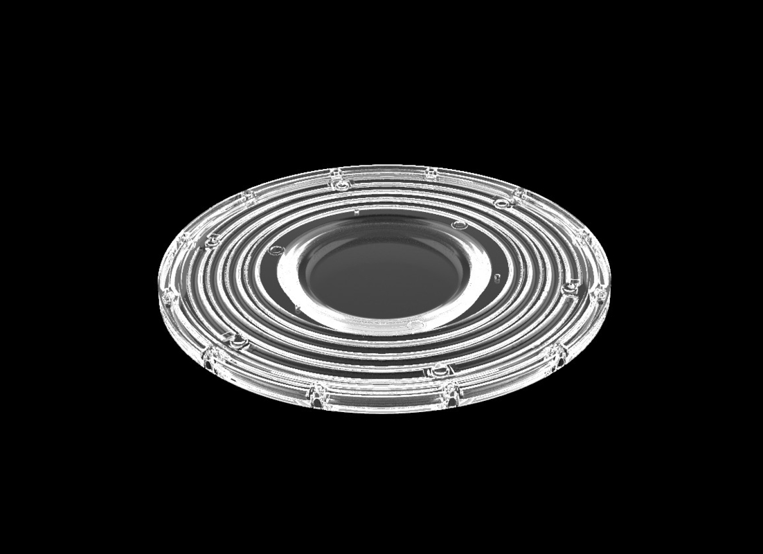 200W φ265mm SMD3030 PC Led UFO Bay Light avec angle de rayonnement de 90 degrés Niveau de protection IP66