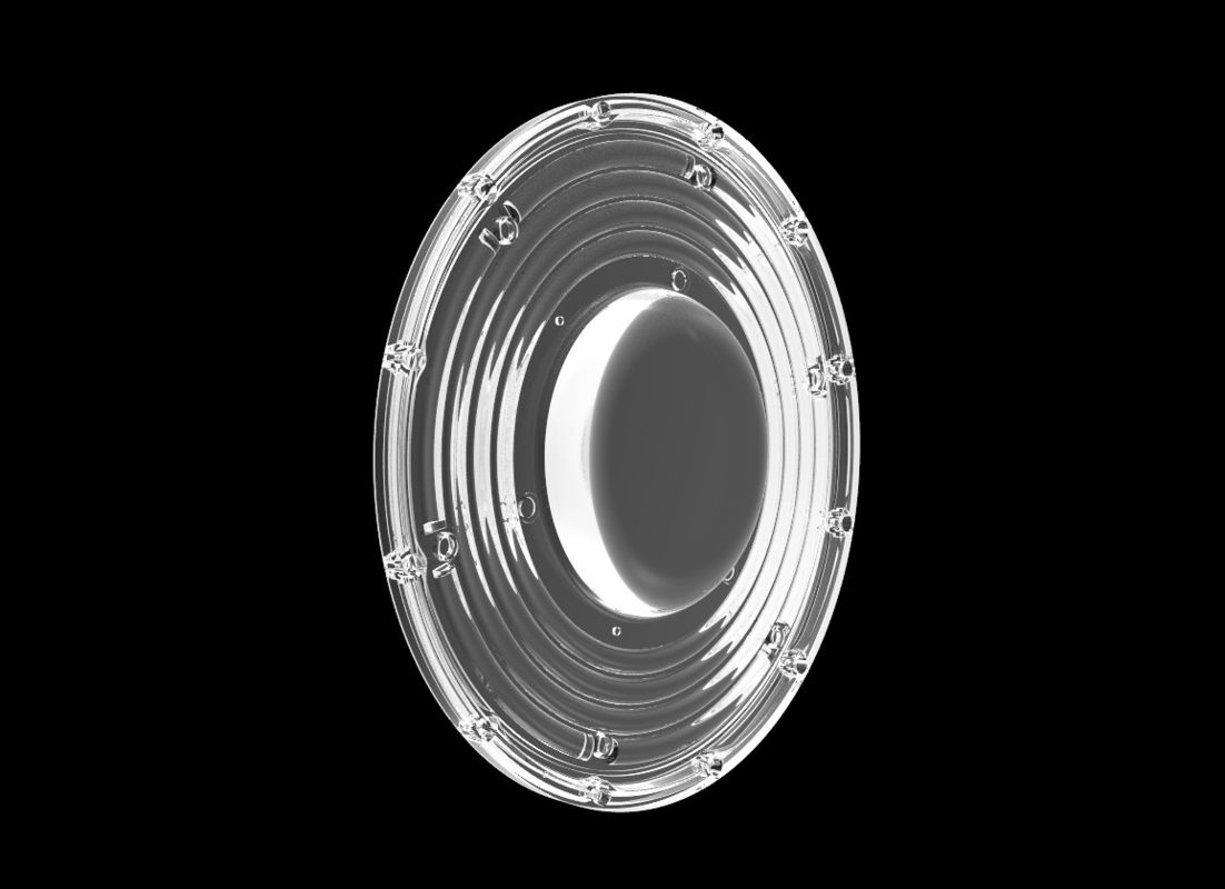 200W φ265mm SMD3030 PC Led UFO Bay Light avec angle de rayonnement de 90 degrés Niveau de protection IP66