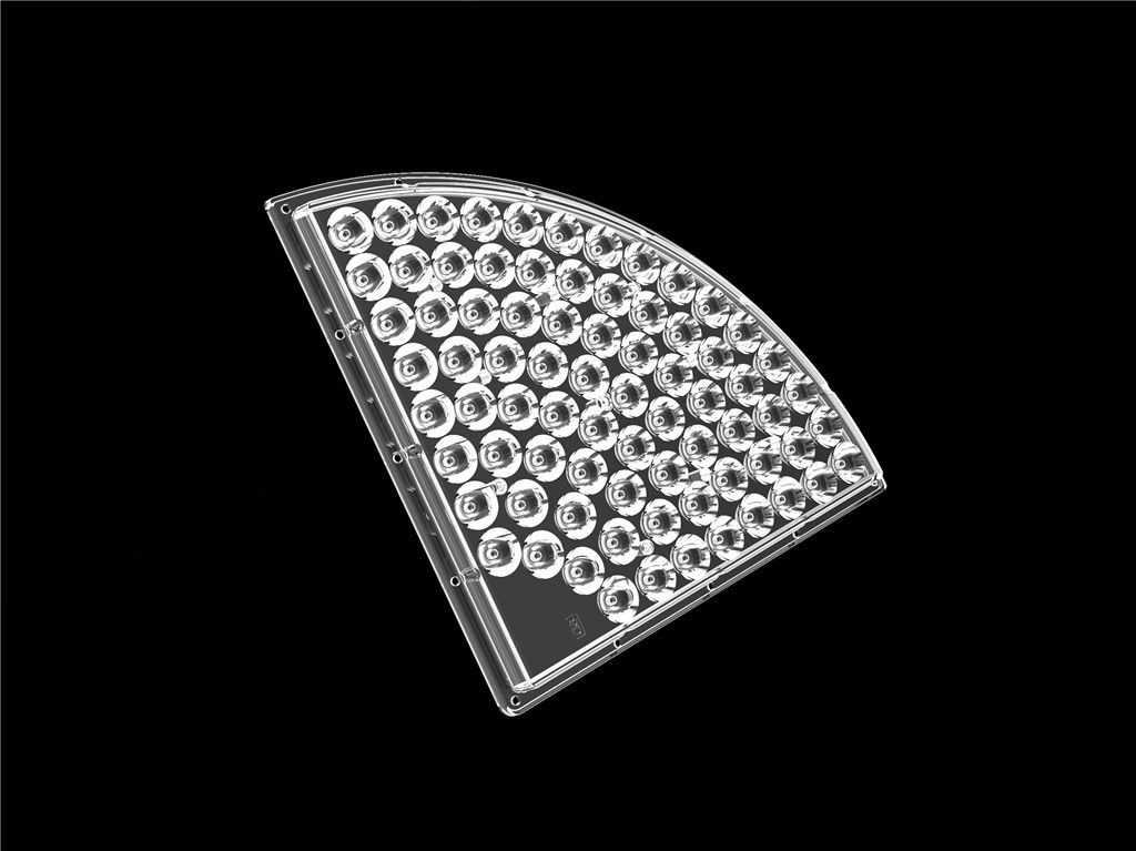 76 dans des lentilles de 1 optique de LED pour la lumière élevée de baie angle de faisceau de 90 degrés
