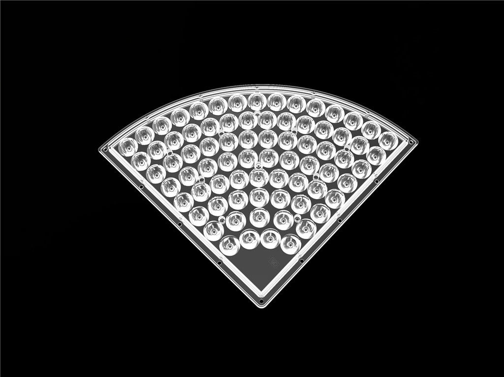 76 dans des lentilles de 1 optique de LED pour la lumière élevée de baie angle de faisceau de 90 degrés