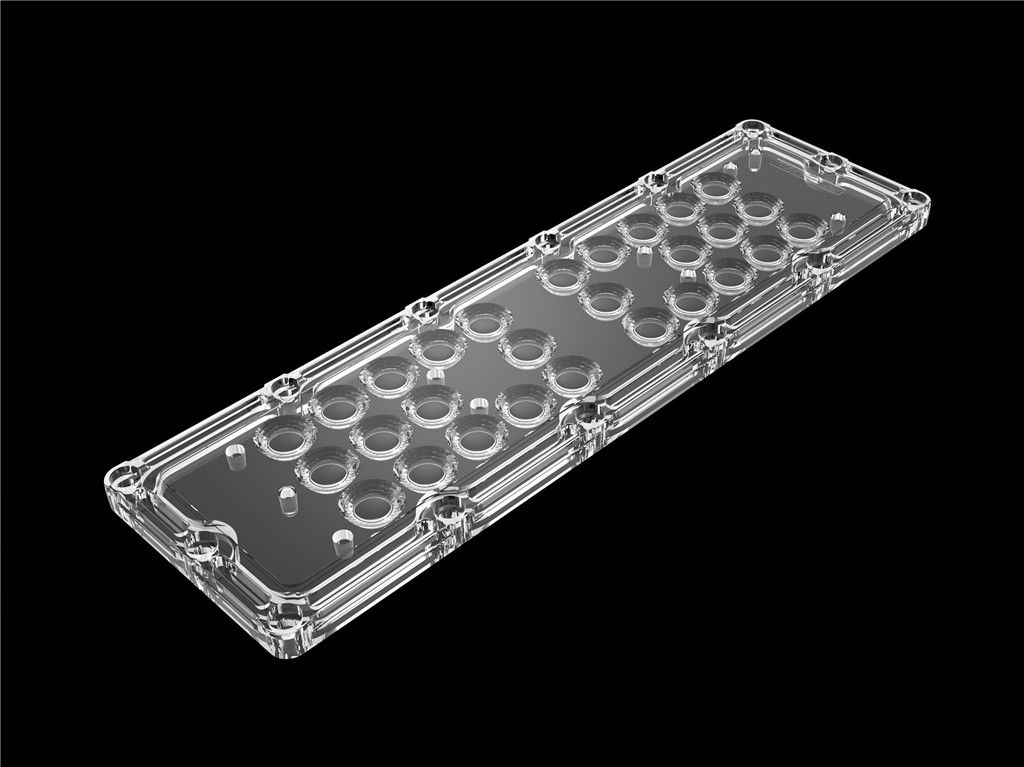 60 taille ROHS des lentilles L236*W70mm d'optique du degré LED diplôméee pour la lumière élevée de baie