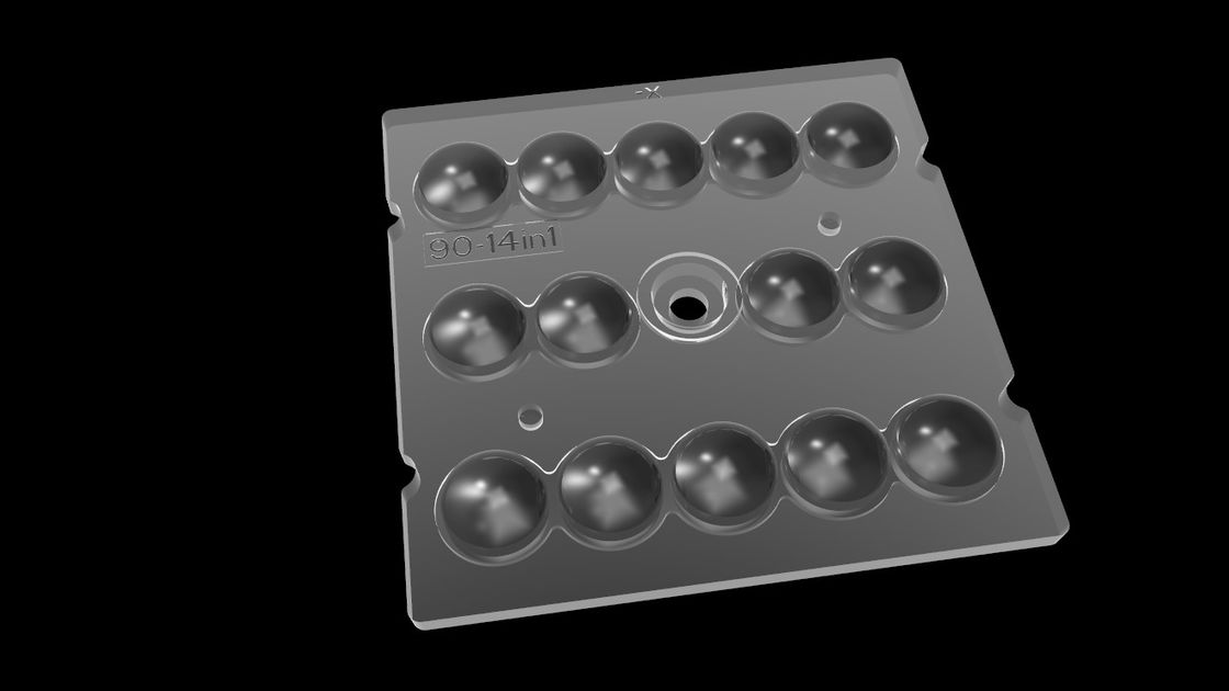 14 dans l'optique de 13h pour l'éclairage de LED, rangée de lentille de 90 degrés LED pour l'éclairage de tunnel