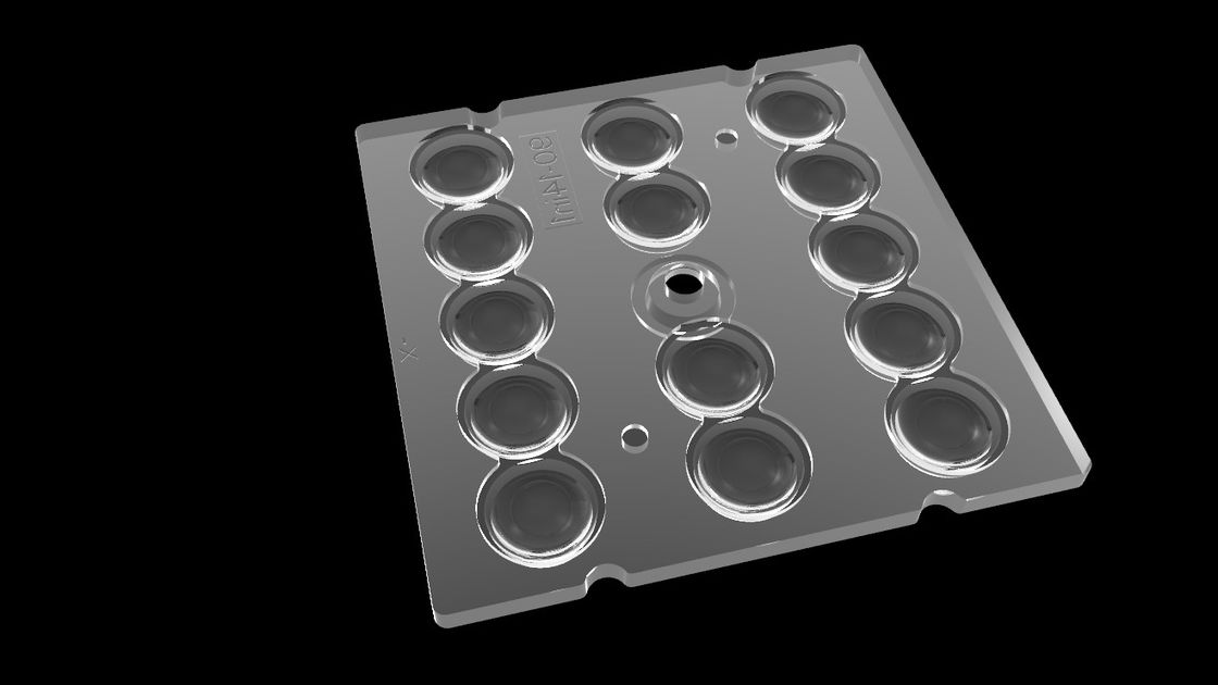 14 dans l'optique de 13h pour l'éclairage de LED, rangée de lentille de 90 degrés LED pour l'éclairage de tunnel