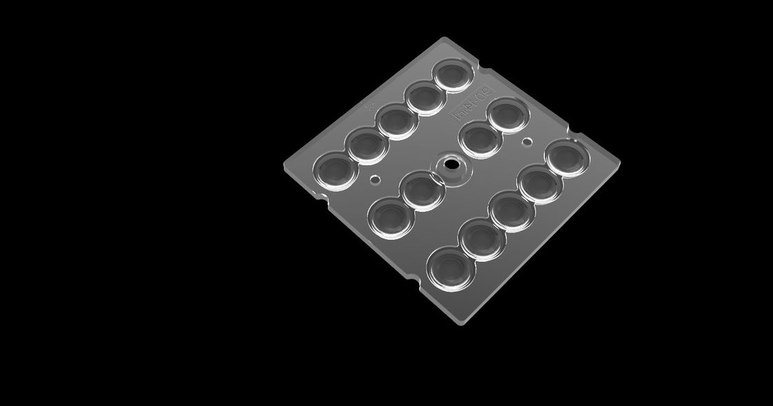 14 dans l'optique de 13h pour l'éclairage de LED, rangée de lentille de 90 degrés LED pour l'éclairage de tunnel